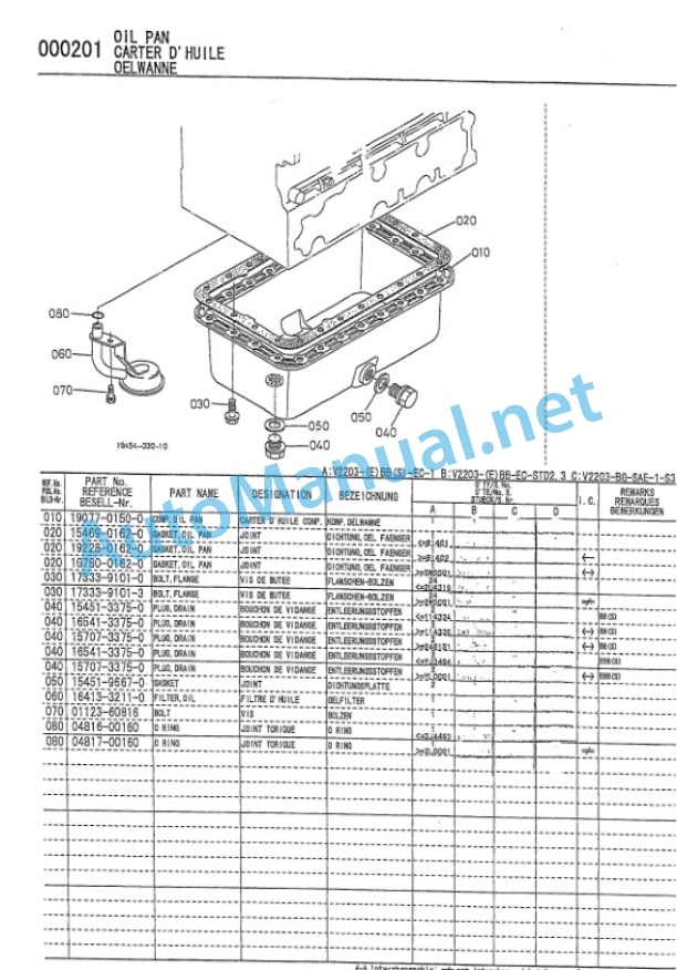 Kubota V2203-EBB-EC-1 Diesel Engine Parts Manual PDF-2