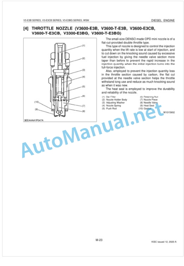 Kubota V3-E3B, V3-E3CB, V3-E3BG Series Diesel Engine Workshop Manual PDF-3