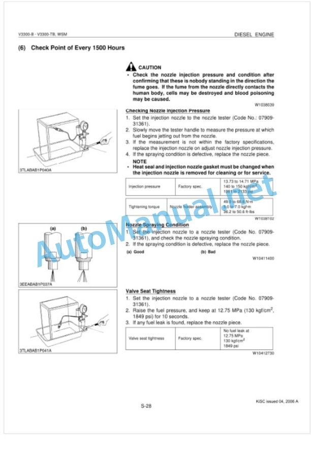 Kubota V3300-B, V3300-TB Diesel Engine Workshop Manual PDF-3