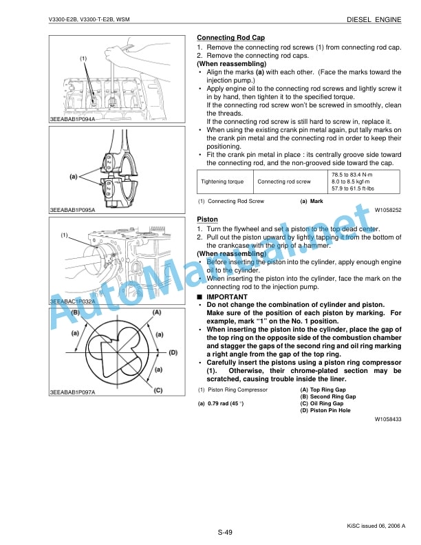 Kubota V3300-E2B, V3300-T-E2B Diesel Engine Workshop Manual PDF-5