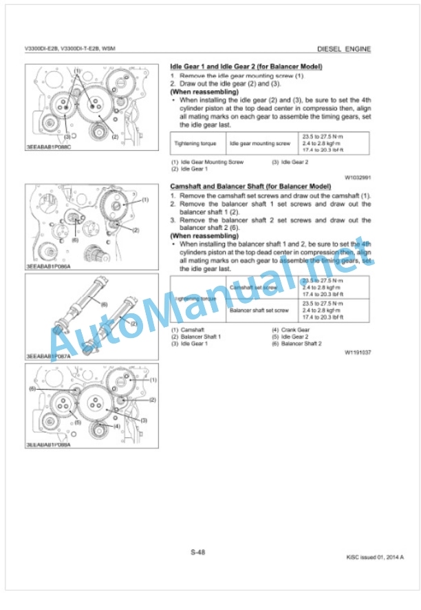 Kubota V3300DI-E2B, V3300DI-T-E2B Diesel Engine Workshop Manual PDF-5