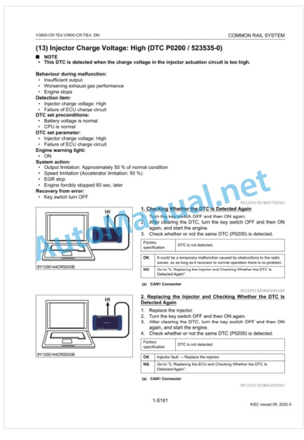 Kubota V3800-CR-TE4, V3800-CR-TIE4 (For Tractor) Common Rail System Diagnosis Manual-4