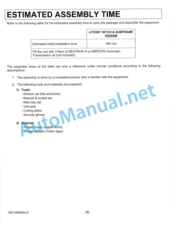 Kubota V5293B-4 Point Hitch, Power Unit Operators Manual PDF-2