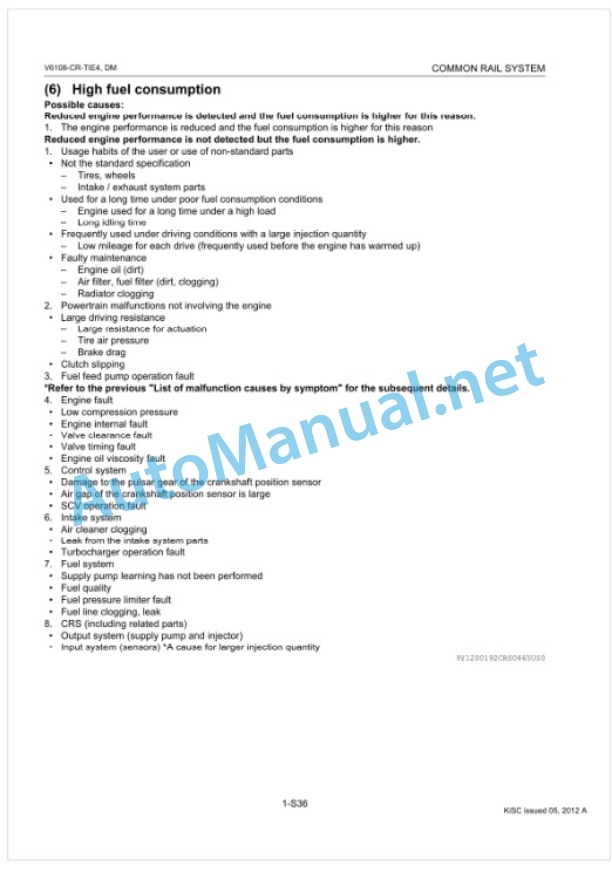 Kubota V6108-CR-TIE4 Common Rail System Diagnosis Manual-2