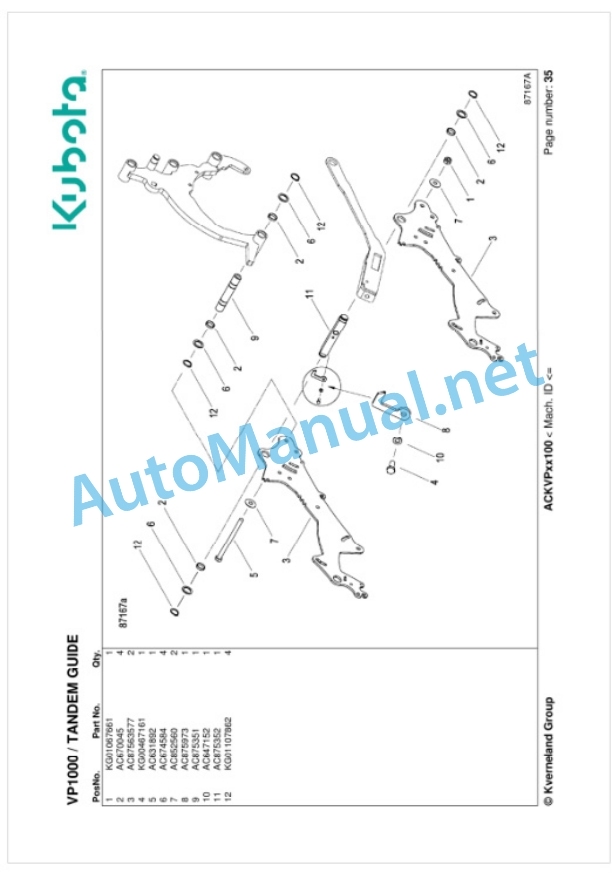 Kubota VP1000 Parts Manual PDF-2