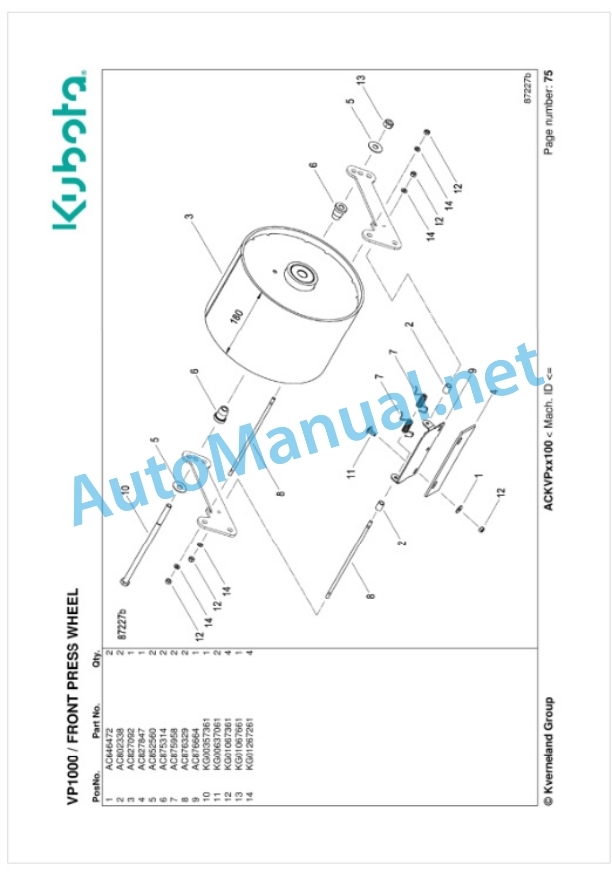 Kubota VP1000 Parts Manual PDF-3