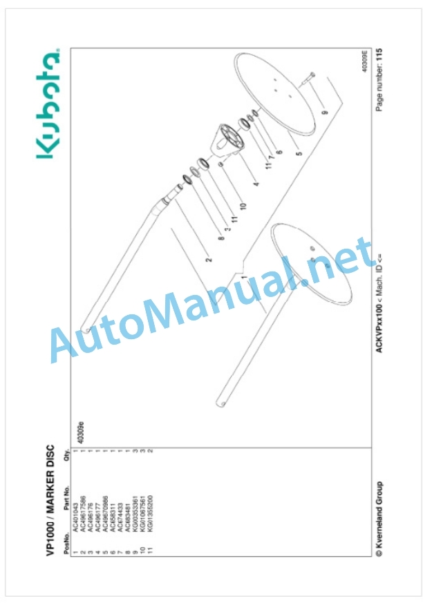 Kubota VP1000 Parts Manual PDF-4