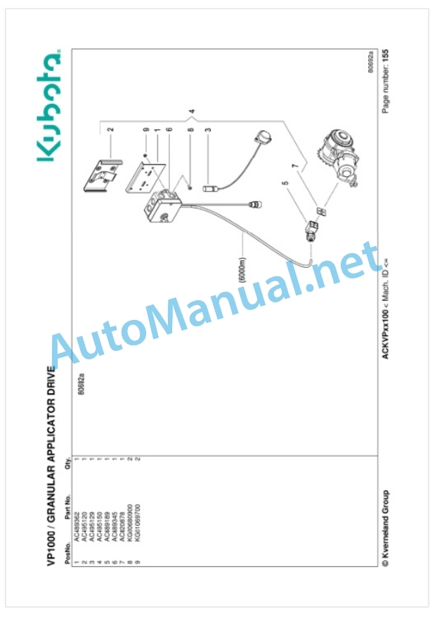 Kubota VP1000 Parts Manual PDF-5