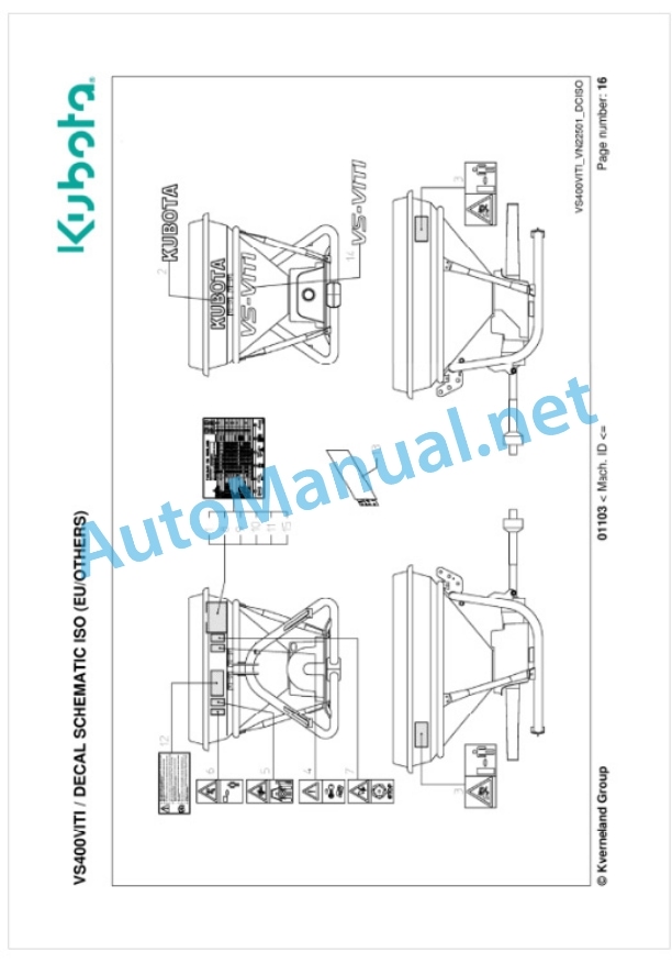 Kubota VS400VITI Parts Manual PDF-3