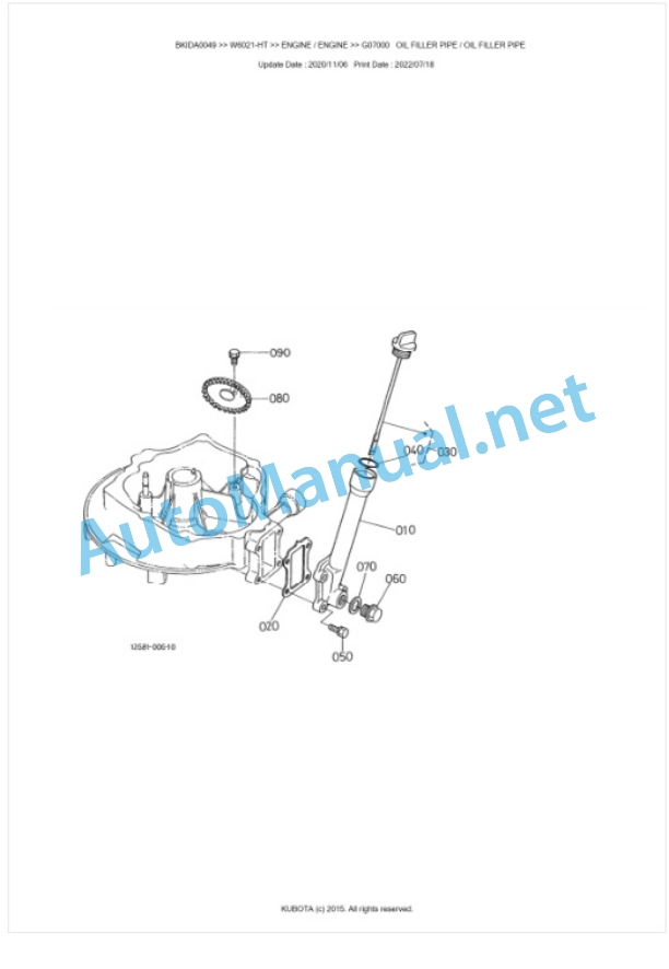 Kubota W6021-HT Parts Manual PDF BKIDA0049-2