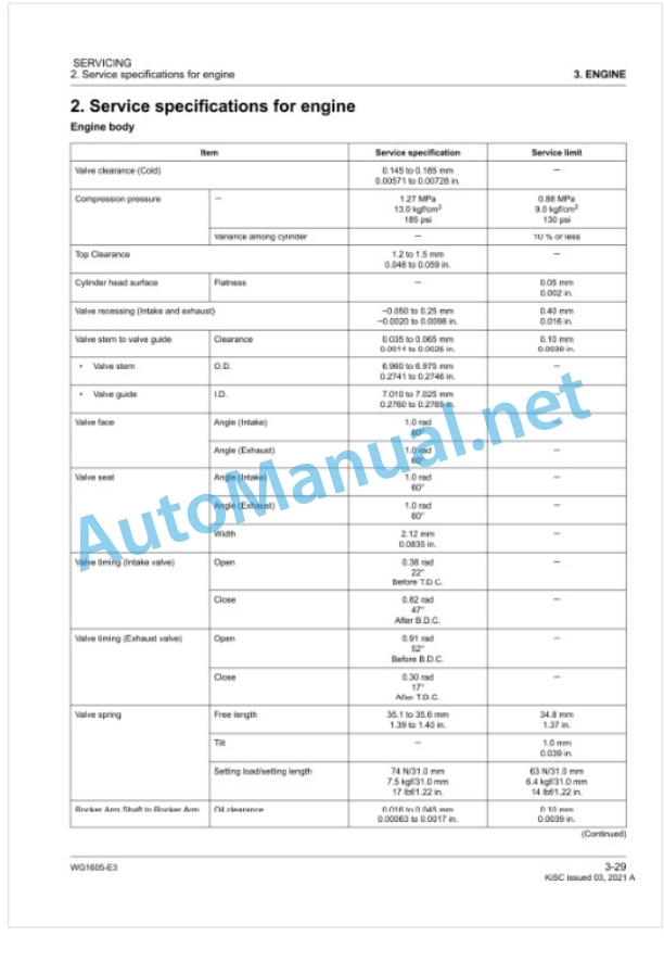 Kubota WG1605-E3 Gasoline, LPG, Natural Gas Engine Workshop Manual PDF-4