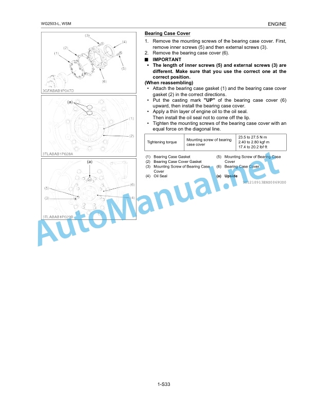 Kubota WG2503-L Still LPG Engine Workshop Manual PDF-5