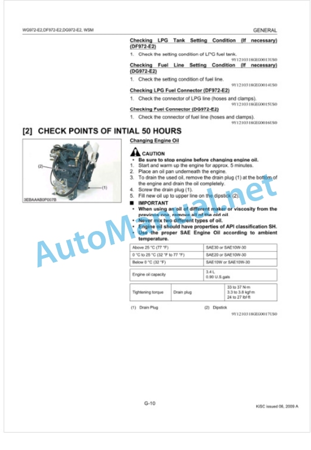 Kubota WG972-E2, DF972-E2, DG972-E2 Gasoline LPG Natural Gas Engine Workshop Manual PDF-2