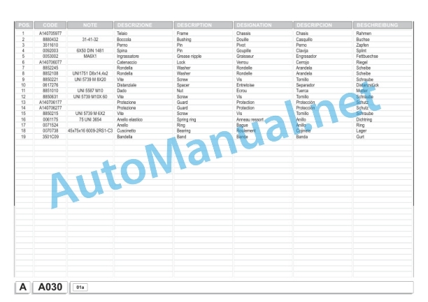 Kubota WR1100 C Bale Wrapper Parts Manual PDF-2