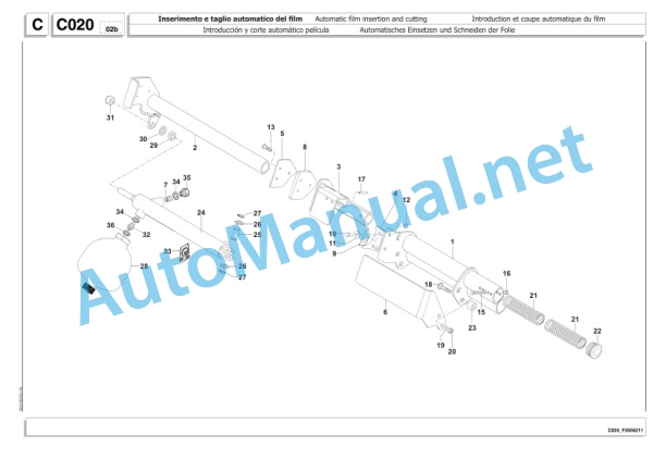 Kubota WR1100 C Bale Wrapper Parts Manual PDF-3