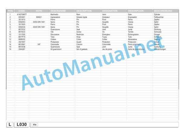 Kubota WR1100 C Bale Wrapper Parts Manual PDF-4