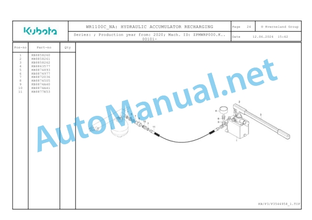 Kubota WR1100C-NA Parts Manual PDF-5