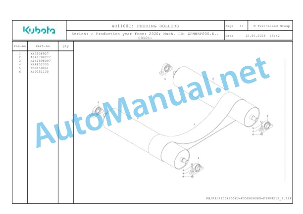 Kubota WR1100C Parts Manual PDF-3