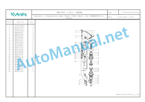 Kubota WR1250 Parts Manual PDF-3