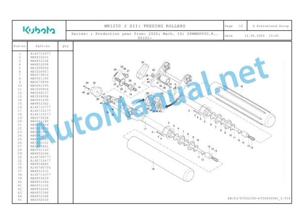 Kubota WR1250 Parts Manual PDF-4