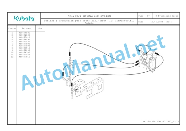 Kubota WR1250J Parts Manual PDF-5