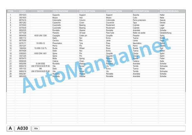 Kubota WR1400 J Bale Wrapper Parts Manual PDF-2