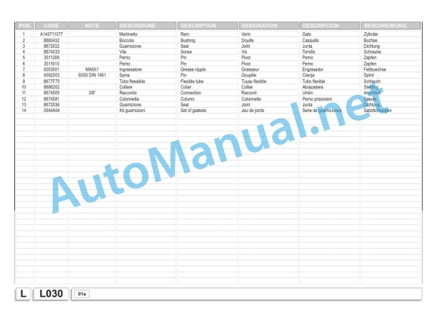 Kubota WR1400 M Bale Wrapper Parts Manual PDF-4