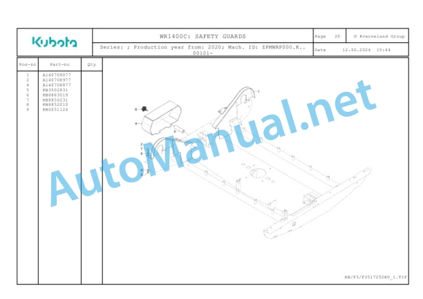 Kubota WR1400C Parts Manual PDF-4