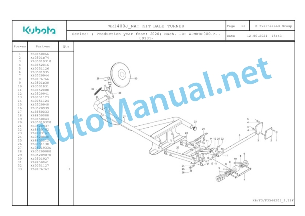 Kubota WR1400J-NA Parts Manual PDF-5