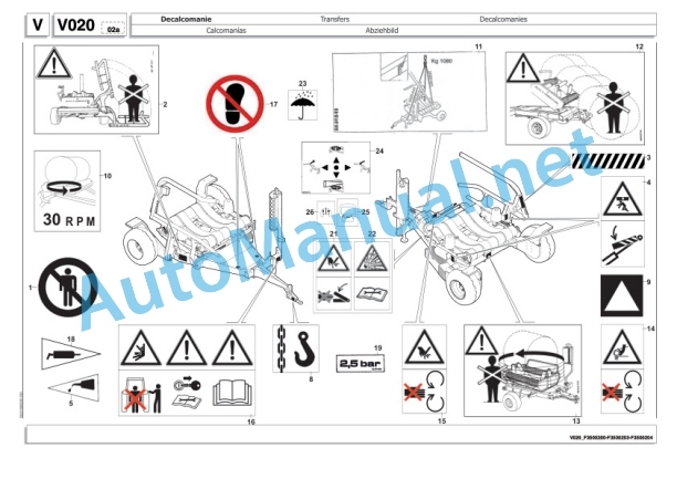 Kubota WR1600 J Bale Wrapper Parts Manual PDF-5