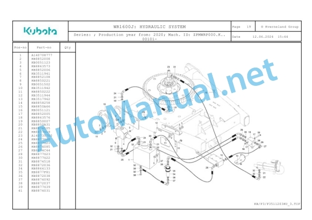 Kubota WR1600J Parts Manual PDF-4