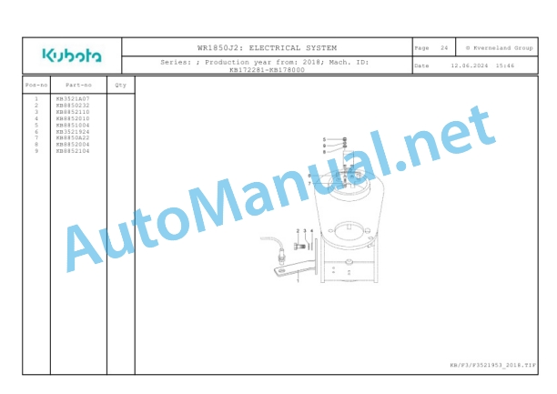 Kubota WR1850J2 Parts Manual PDF-5