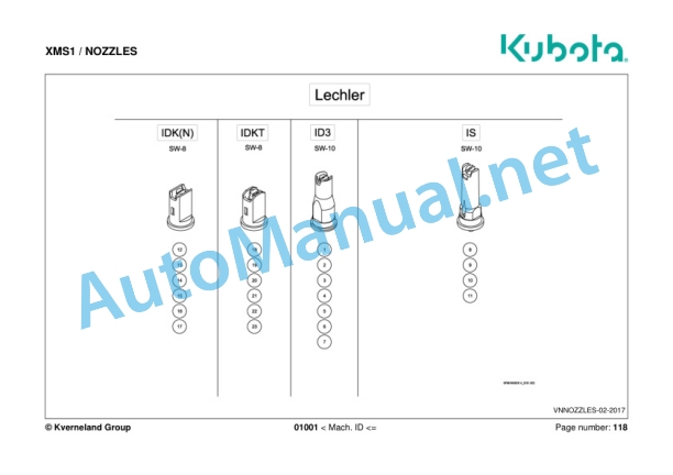 Kubota XMS1 Spraye Parts Manual PDF-5