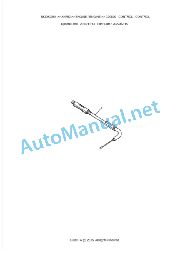 Kubota XN760 Parts Manual PDF BKIDK0564-4