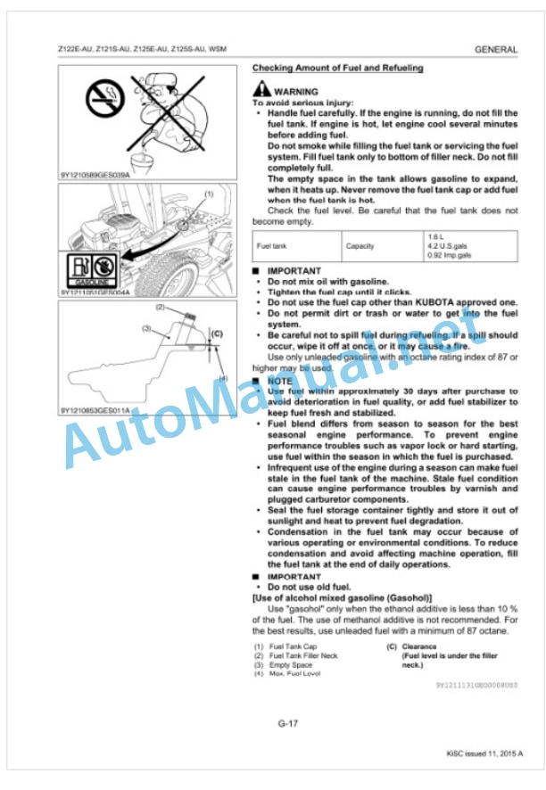 Kubota Z122E-AU, Z121S-AU, Z125E-AU, Z125S-AU Workshop Manual PDF-2