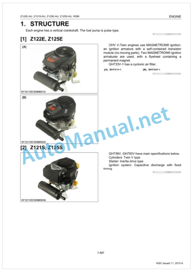 Kubota Z122E-AU, Z121S-AU, Z125E-AU, Z125S-AU Workshop Manual PDF-3