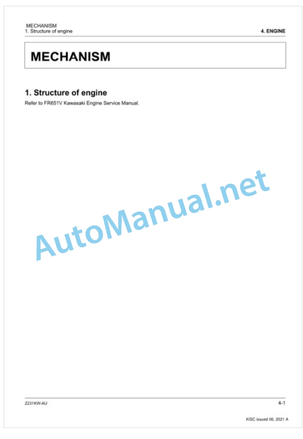 Kubota Z231KW-AU Workshop Manual PDF-3