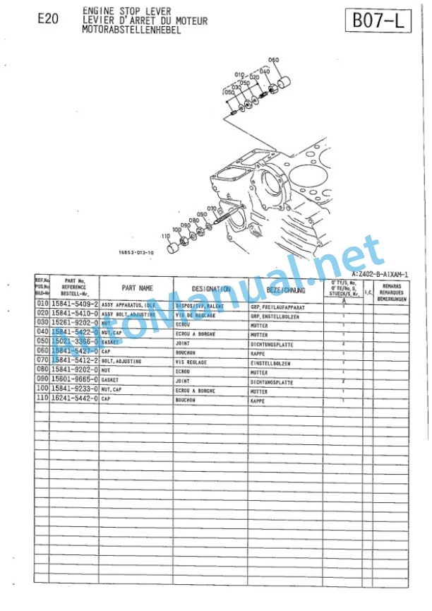 Kubota Z402-B-AIXAM-1 Diesel Engine Parts Manual PDF-3