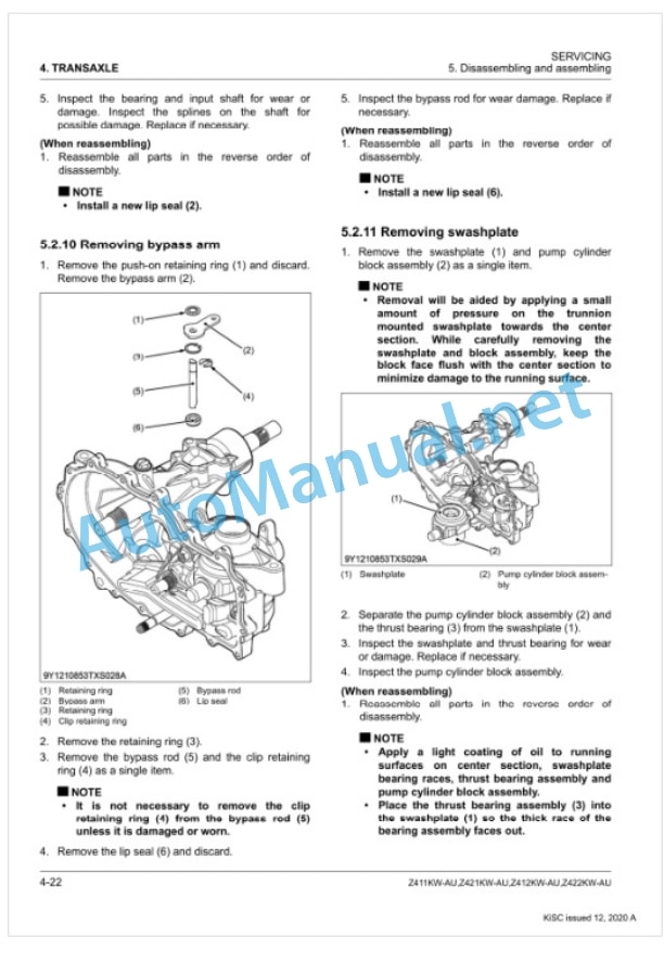 Kubota Z411KW-AU, Z421KW-AU, Z412KW-AU, Z422KW-AU Workshop Manual PDF-4