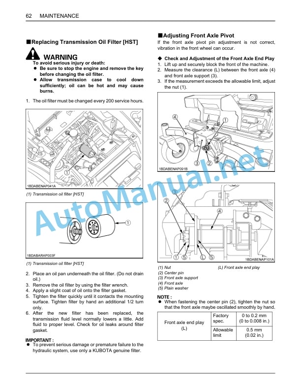 Kubota ZD1011-AU Zero Turn Mower Operators Manual PDF-5