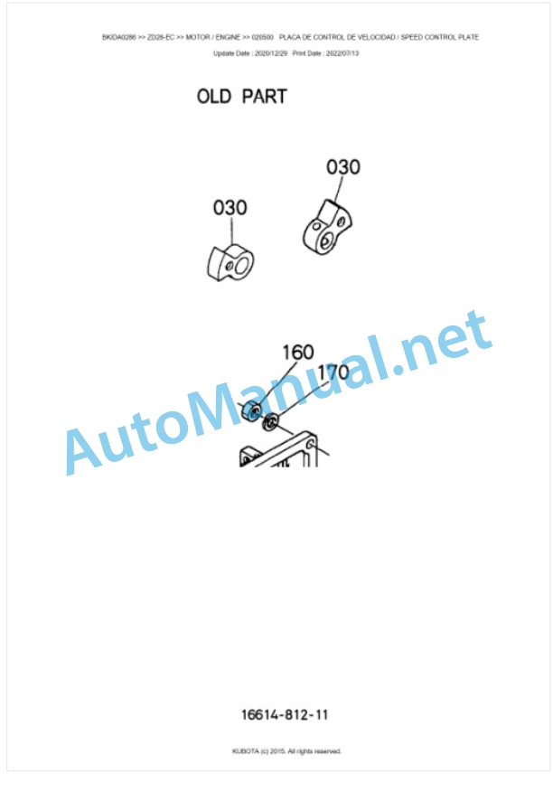 Kubota ZD28-EC Parts Manual PDF BKIDA0286-2