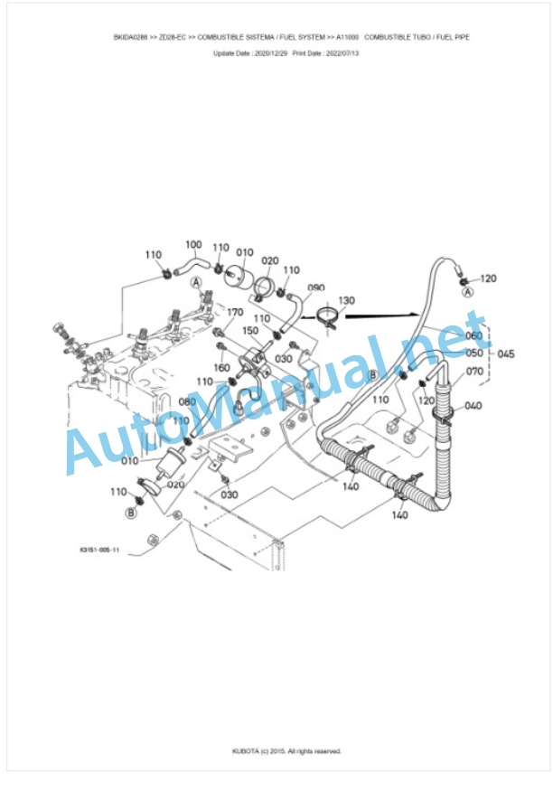 Kubota ZD28-EC Parts Manual PDF BKIDA0286-3