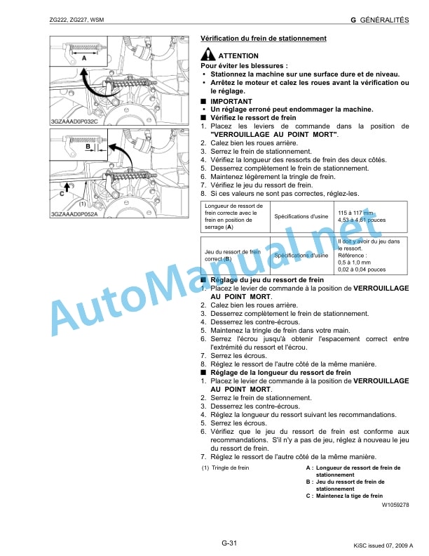 Kubota ZG222, ZG227 Supplement Workshop Manual PDF-2