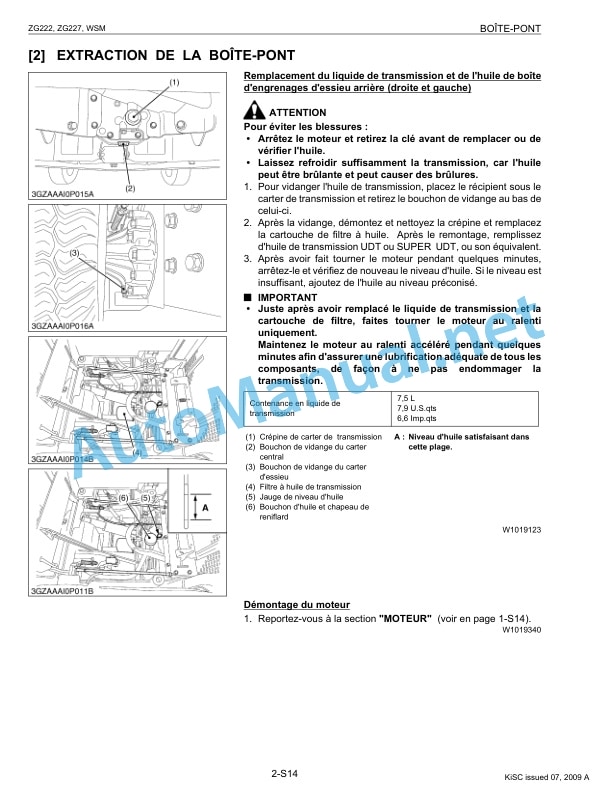 Kubota ZG222, ZG227 Supplement Workshop Manual PDF-4