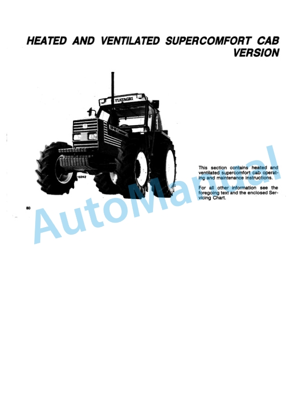 Fiatagri 110-90, 110-90DT Tractor Operation and Maintenance Manual 06910280 5 Fiatagri 110-90, 110-90DT Tractor Operation and Maintenance Manual 06910280 - Image 5