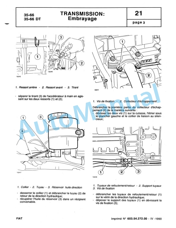 Fiatagri 35-66, 35-66DT Tractor Workshop Manual 06910100-3
