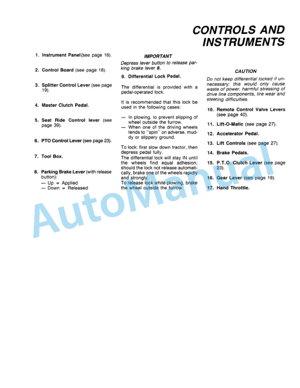 Alternative view of Fiatagri 45-66, 45-66DT Tractor Operation and Maintenance Manual 06910161