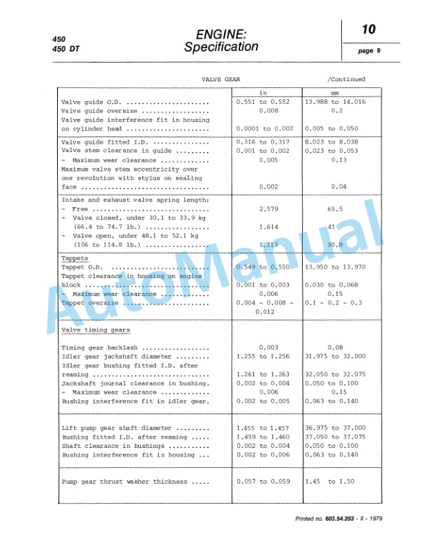 Fiatagri 450, 450DT, 450 Special, 450DT Special Tractor Workshop Manual 06910056 2 Fiatagri 450, 450DT, 450 Special, 450DT Special Tractor Workshop Manual 06910056-2