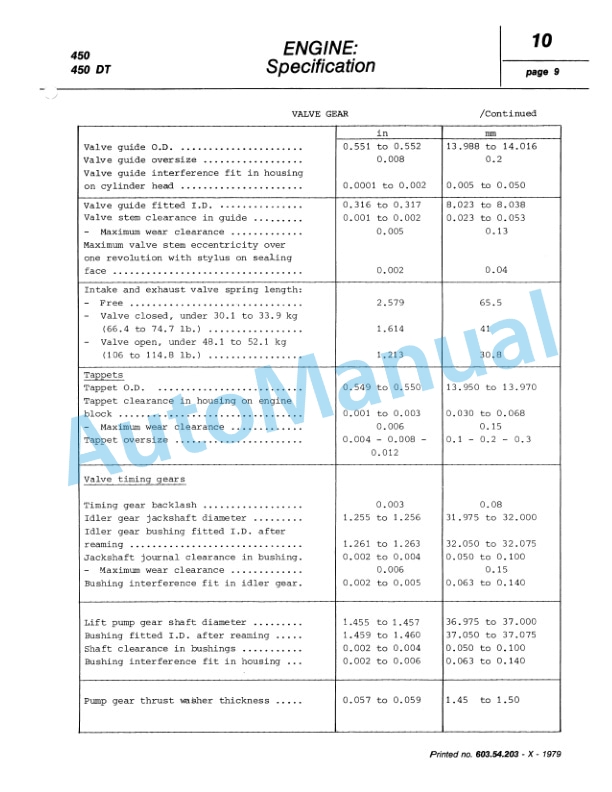 Fiatagri 450, 450DT, 450 Special, 450DT Special Tractor Workshop Manual 06910057-2