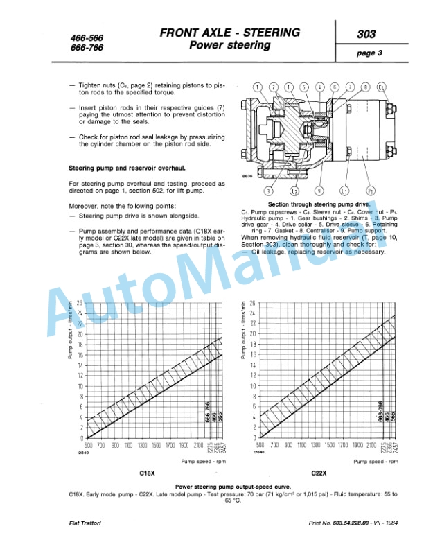 Fiatagri 466-466DT, 566-566DT, 666-666DT, 766-766DT Tractor Workshop Manual 06910067 4 Fiatagri 466-466DT, 566-566DT, 666-666DT, 766-766DT Tractor Workshop Manual 06910067-4